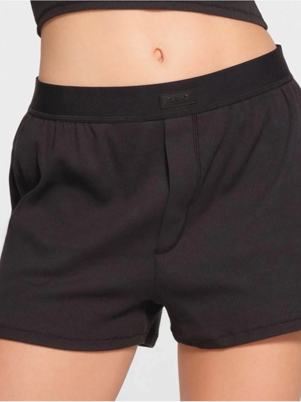 🖤 SKIMS Cotton Rib Loose Boxer | Soot | M | NWT ✨